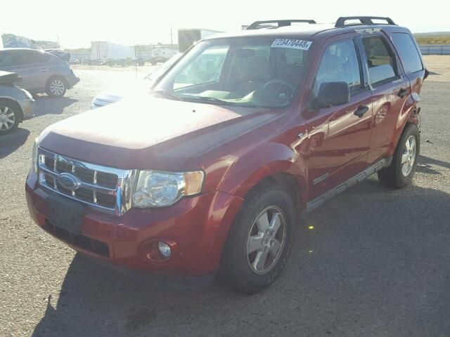 1FMCU93188KB46653 - 2008 FORD ESCAPE XLT RED photo 2