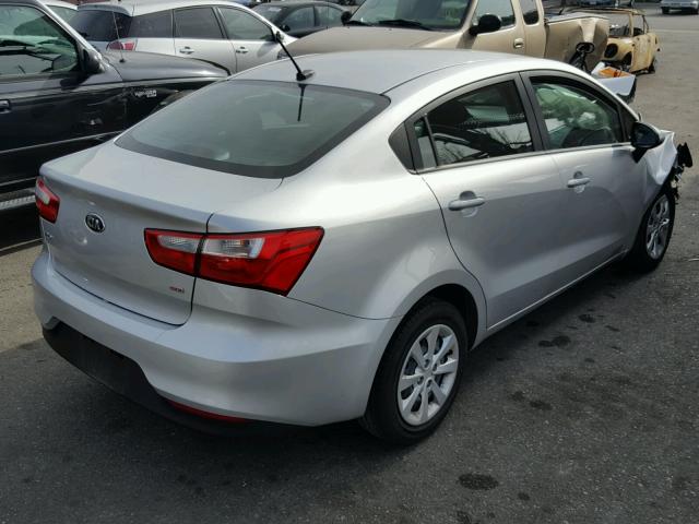 KNADM4A38G6668994 - 2016 KIA RIO LX Արծաթագույն լուսանկար 4
