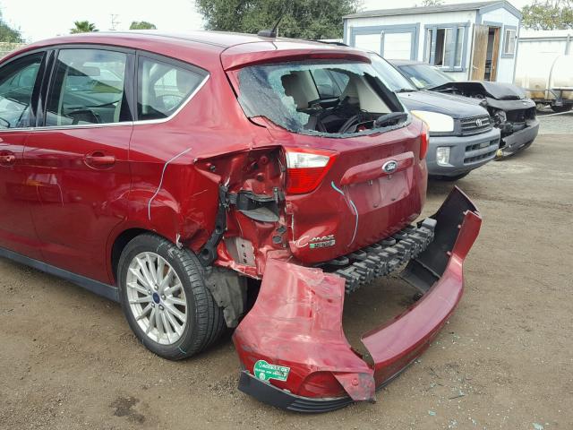 1FADP5CU3DL555365 - 2013 FORD C-MAX PREM RED photo 9