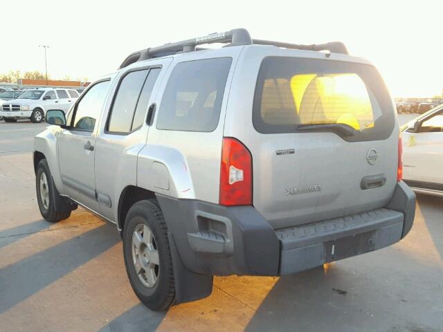 5N1AN08U25C615230 - 2005 NISSAN XTERRA OFF SILVER photo 3