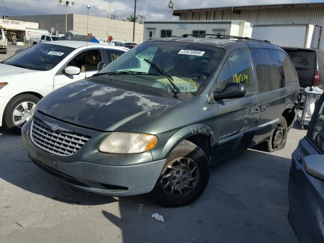 1C4GJ25G91B120138 - 2001 CHRYSLER VOYAGER GREEN photo 2