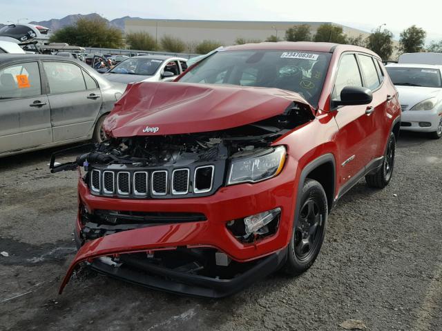 3C4NJCAB1JT165242 - 2018 JEEP COMPASS SP RED photo 2