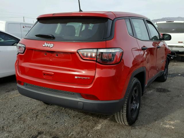 3C4NJCAB1JT165242 - 2018 JEEP COMPASS SP RED photo 4