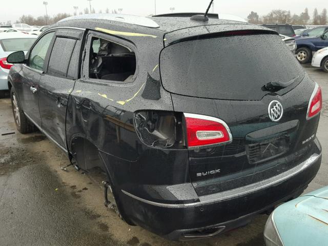 5GAKRAKD4HJ105300 - 2017 BUICK ENCLAVE BLACK photo 3