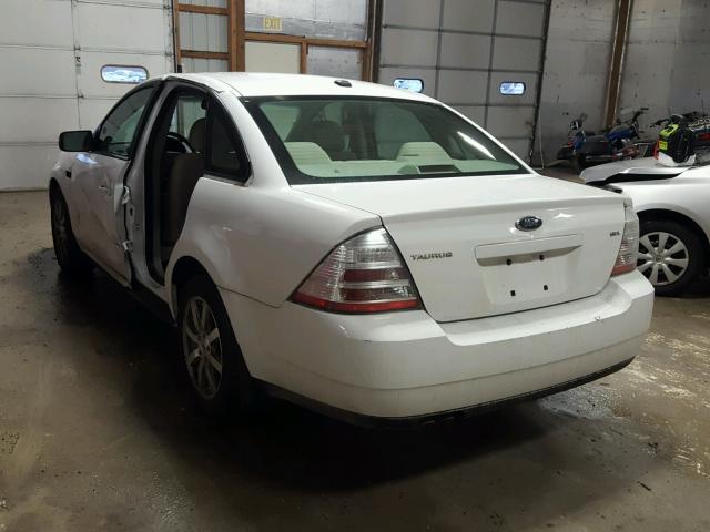 1FAHP24W68G178416 - 2008 FORD TAURUS SEL WHITE photo 3