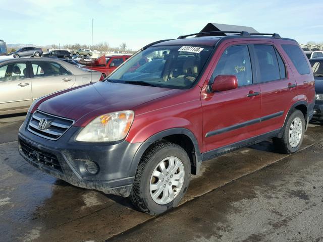 SHSRD78836U430249 - 2006 HONDA CR-V EX RED photo 2