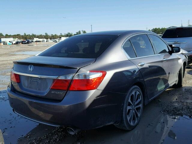 1HGCR2F58EA030917 - 2014 HONDA ACCORD SPO GRAY photo 4