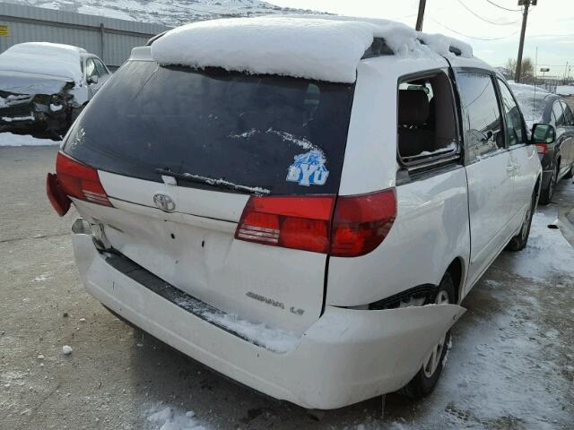 5TDZA23C85S369926 - 2005 TOYOTA SIENNA CE WHITE photo 4