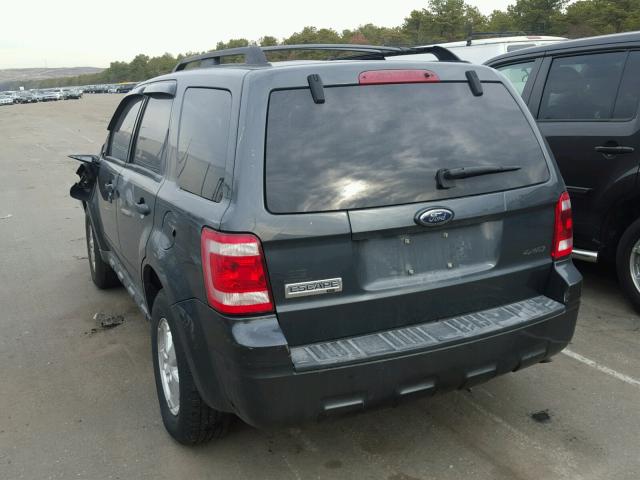 1FMCU03719KC65890 - 2009 FORD ESCAPE XLT GRAY photo 3