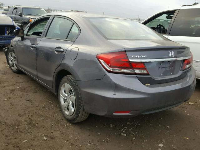 19XFB2F55FE704066 - 2015 HONDA CIVIC LX GRAY photo 3