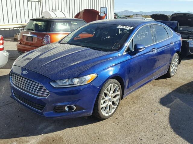 3FA6P0K91DR267774 - 2013 FORD FUSION TIT BLUE photo 2