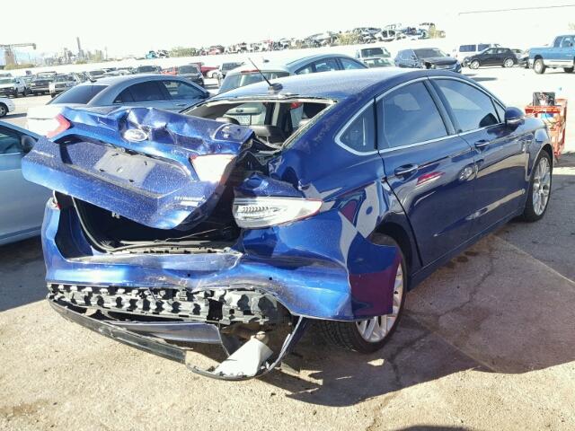 3FA6P0K91DR267774 - 2013 FORD FUSION TIT BLUE photo 4