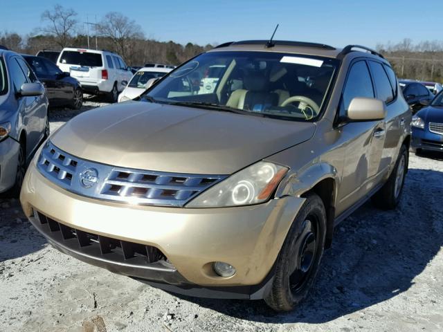 JN8AZ08T33W105193 - 2003 NISSAN MURANO SL GOLD photo 2