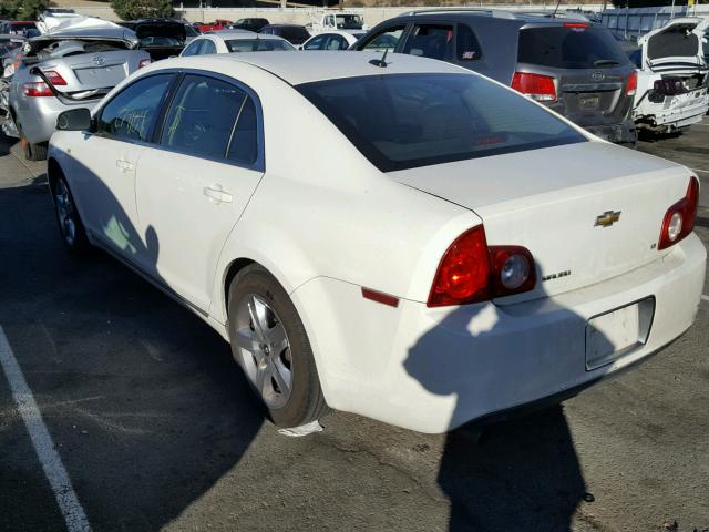 1G1ZH57B084244717 - 2008 CHEVROLET MALIBU 1LT WHITE photo 3