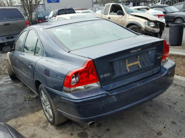 YV1RS592862552906 - 2006 VOLVO S60 2.5T BLUE photo 3