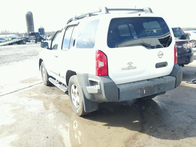 5N1AN08U25C642220 - 2005 NISSAN XTERRA OFF WHITE photo 3