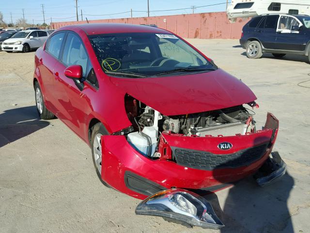 KNADM4A35E6402992 - 2014 KIA RIO LX RED photo 1