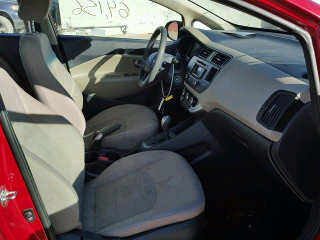 KNADM4A35E6402992 - 2014 KIA RIO LX RED photo 5