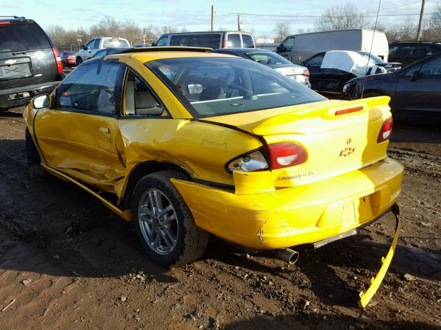 1G1JH12F927309912 - 2002 CHEVROLET CAVALIER L YELLOW photo 3