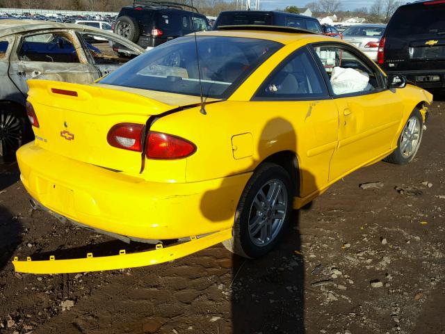 1G1JH12F927309912 - 2002 CHEVROLET CAVALIER L YELLOW photo 4