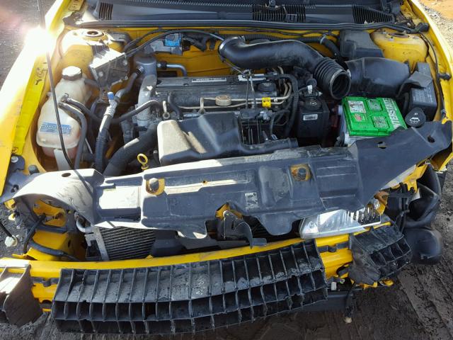 1G1JH12F927309912 - 2002 CHEVROLET CAVALIER L YELLOW photo 7