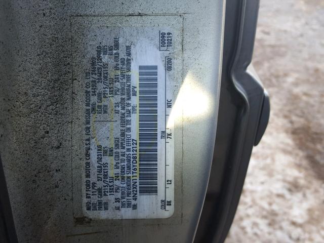 4N2XN11T6YD812127 - 2000 NISSAN QUEST SE SILVER photo 10