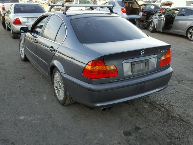 WBAEV53412KM18915 - 2002 BMW 330 I GRAY photo 3