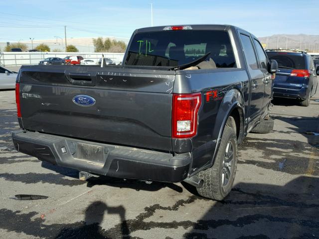 1FTEW1EG9FKE64983 - 2015 FORD F150 SUPER BLACK photo 4