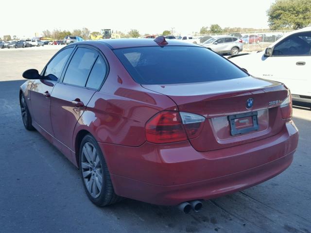 WBAVA37548NL57554 - 2008 BMW 328 I RED photo 3