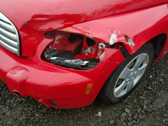 3GNDA13D78S526771 - 2008 CHEVROLET HHR LS წითელი ფოტო 9