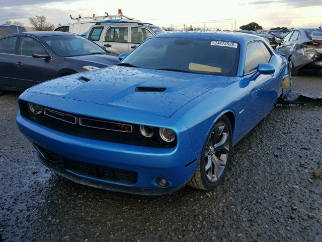 2C3CDZAT5FH883486 - 2015 DODGE CHALLENGER BLUE photo 2