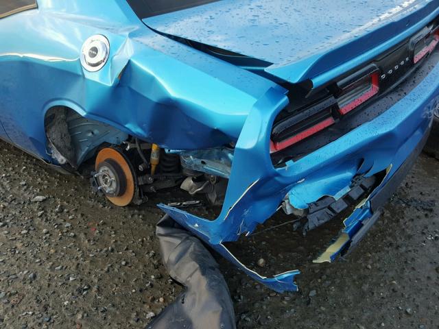 2C3CDZAT5FH883486 - 2015 DODGE CHALLENGER BLUE photo 9