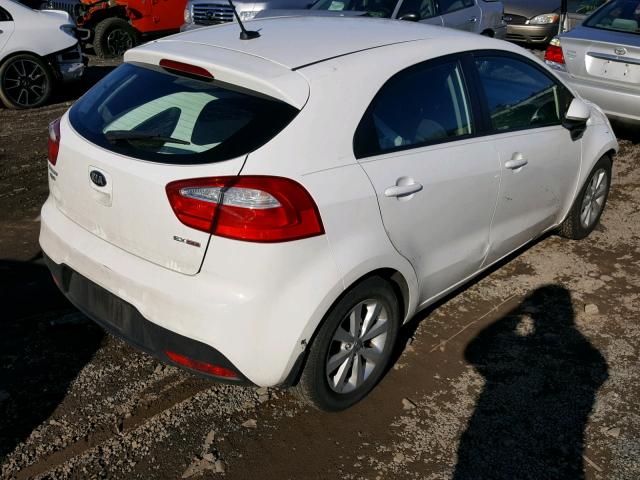 KNADN5A38D6214257 - 2013 KIA RIO EX WHITE photo 4