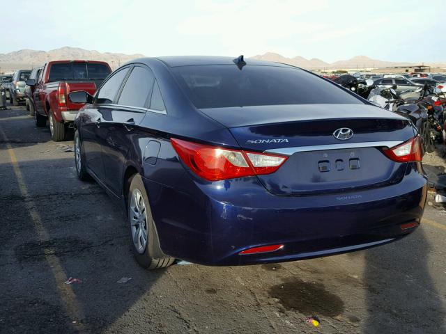 5NPEB4AC8DH603092 - 2013 HYUNDAI SONATA GLS BLUE photo 3