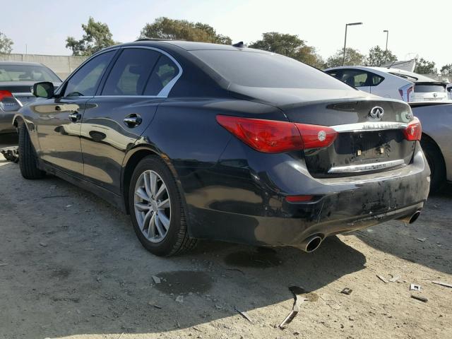 JN1BV7APXEM677607 - 2014 INFINITI Q50 BASE BLACK photo 3