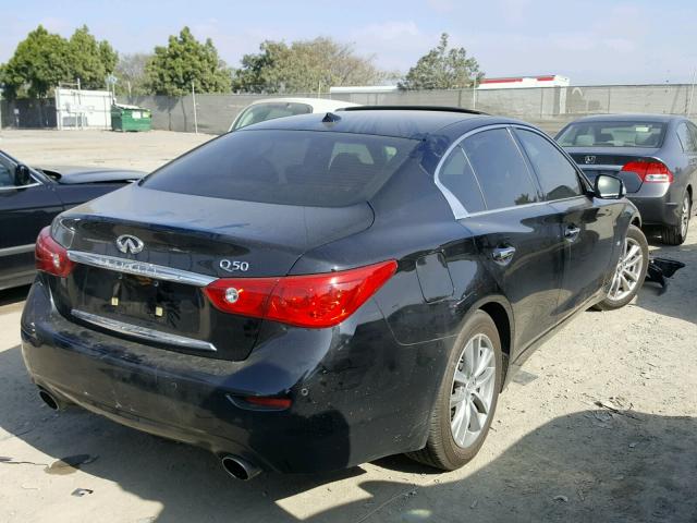 JN1BV7APXEM677607 - 2014 INFINITI Q50 BASE BLACK photo 4