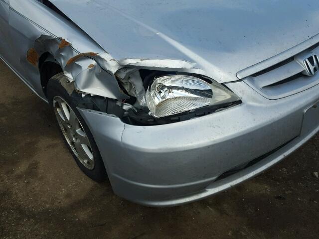 1HGEM22953L033467 - 2003 HONDA CIVIC EX ვერცხლისფერი ფოტო 9