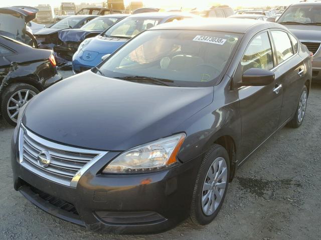 3N1AB7AP1DL647652 - 2013 NISSAN SENTRA S CHARCOAL photo 2