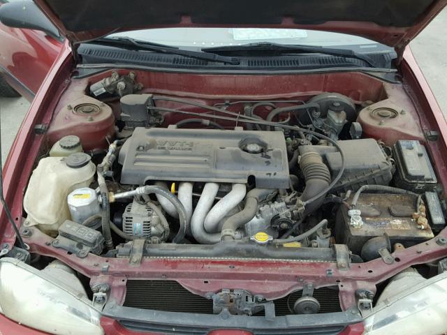 1Y1SK54882Z414959 - 2002 CHEVROLET GEO PRIZM BURGUNDY photo 7