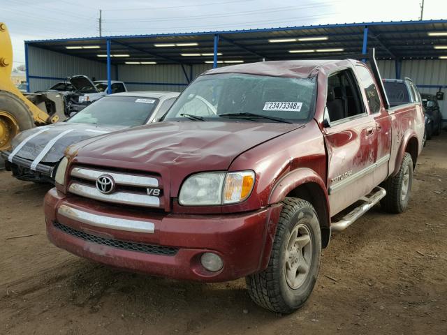 5TBBT44193S346469 - 2003 TOYOTA TUNDRA ACC RED photo 2