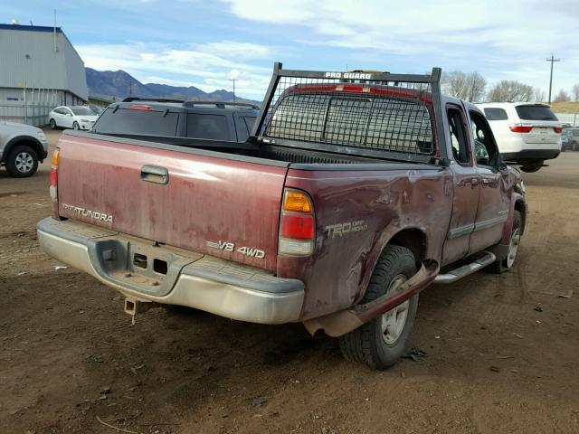 5TBBT44193S346469 - 2003 TOYOTA TUNDRA ACC RED photo 4