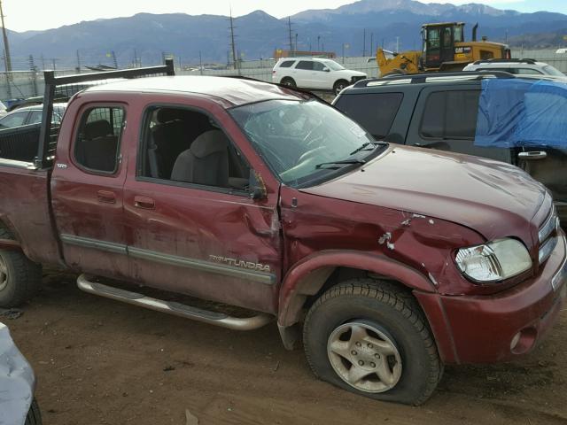 5TBBT44193S346469 - 2003 TOYOTA TUNDRA ACC RED photo 9