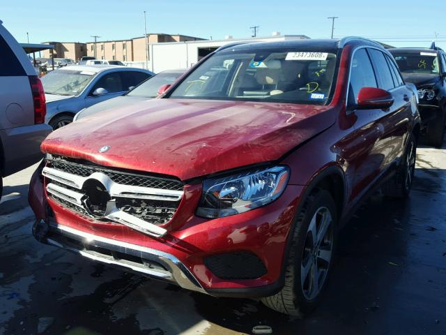 WDC0G4JB9GF027234 - 2016 MERCEDES-BENZ GLC 300 RED photo 2