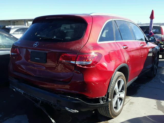 WDC0G4JB9GF027234 - 2016 MERCEDES-BENZ GLC 300 RED photo 4