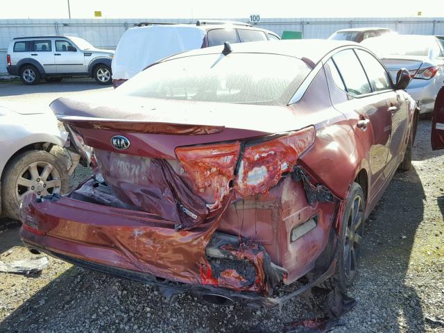 5XXGR4A68DG112967 - 2013 KIA OPTIMA SX RED photo 4