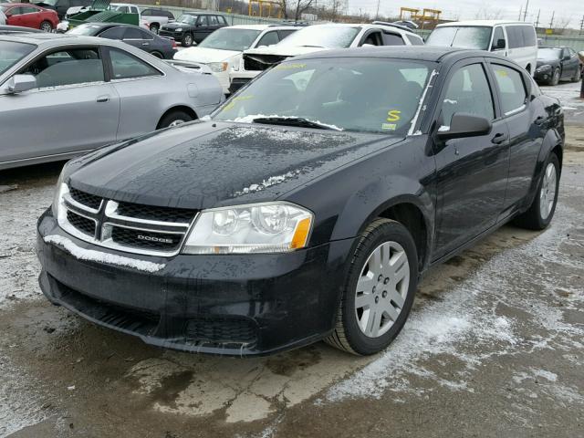 1B3BD4FB2BN508510 - 2011 DODGE AVENGER EX BLACK photo 2