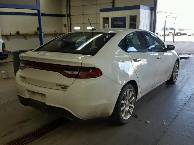 1C3CDFCH0DD204502 - 2013 DODGE DART LIMIT WHITE photo 4