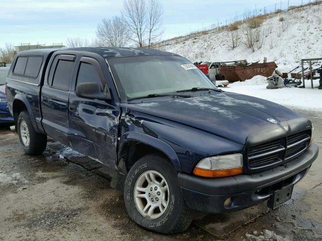 1B7HG38Z32S715543 - 2002 DODGE DAKOTA QUA BLUE photo 1