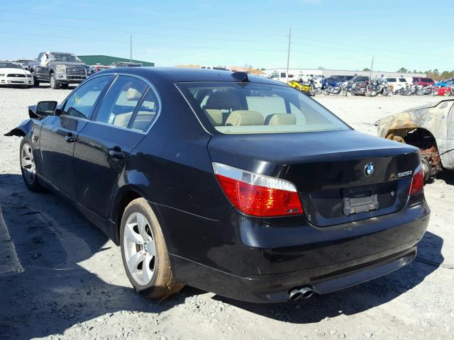 WBANE53517CW64549 - 2007 BMW 525 I BLACK photo 3