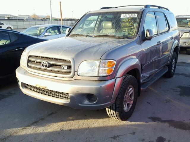 5TDBT44A31S033499 - 2001 TOYOTA SEQUOIA SR SILVER photo 2